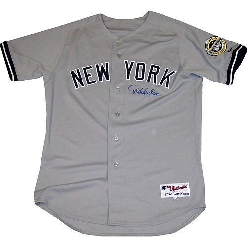 Steiner Sports MLB New York Yankees Derek Jeter 2009 Authentic Road Jersey with Inaugural Year Patch- Signed on Front