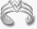 Sporting Goods : West Virginia Mountaineers "WV" Toe Ring - Sterling Silver Jewelry