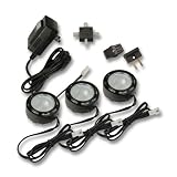 Westek SW60LC3 20-Watt Halogen Low Voltage Accent Light Kit, 3-Pack, Black