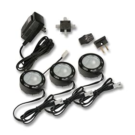 Westek SW60LC3 20-Watt Halogen Low Voltage Accent Light Kit, 3 Pack, Black by AmerTac