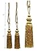 Fabric Bureau A Pair of Elegant Drapery Tiebacks Tassels for Window Home Decoration Chose from Style/Size/Color (Golden L)