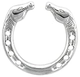 Sterling Silver 1 1/18" (29mm) Horseshoe, Pendant