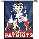 NFL New England Patriots 21527041 Vertical Flag, Small, Black
