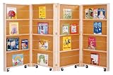 Mobile Library Bookcase - 4 Sections - School & Play Furniture