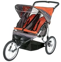 InStep Ultra Runner 2 Double Jogging Stroller (Red/Gold/Gray)