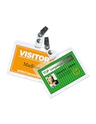 Royal Sovereign Heat Sealed Laminating Pouches 5 Mil ID Badge Size Punched with Clips Clear Gloss (25 Pack) (RF05IDPC0025)