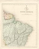 Antique Map South America H/C C1850