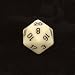 Chessex Opaque 16mm d20 Dice, Ivory with black numbers