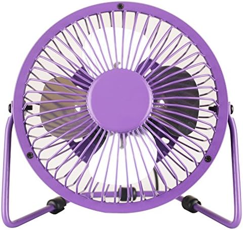 HOTGEE(TM) USB Mini Desk Cooler Fan Quietness Metal Computer Laptop PC Plug Charger Fans with Nail Dust Collector Function (Purple 6.1")