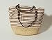 Strandtasche Flechttasche Bade-Shopper, Farbe: Beige/Weiß