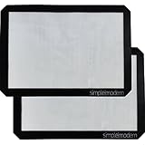 Simple Modern Silicone Baking Mat - Set of 2 for Half Sheet Size Pan - Best Non-Stick Cookie Sheets - Replacement for Parchment Paper & Aluminum Foil
