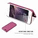 iPhone6 Plus Case , FLOVEME [Hidden Mirror Series] Cards Holder and Kickstand Back Cover for Apple iPhone6 Plus 5.5 inch - Rose Red