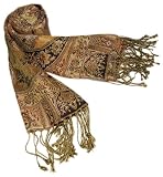 51%2BGmtZRY6L. SL160  4 Ply Pashmina Silk Cashmere Wedding Dress Long Heavy Shawl Wrap Scarf Brown Black Camel Tan Beige