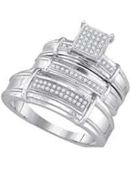 0.22CTW-DIA MICRO-PAVE TRIO SET