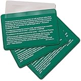 3-Pack Credit Card Size Pocket Fresnel Lens - Magnifier Lenses for Fire Starting