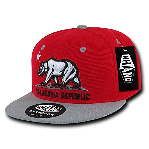 WHANG Snapbacks, Red/Grey