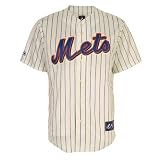MLB Men's New York Mets Carlos Beltran Ivory/Royal Alternate Short Sleeve 6 Button Synthetic Replica Baseball Jersey Spring 2012  (Ivory/Royal, X-Large)