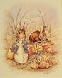 Art 4 Kids "Peter Rabbit and Onions" Mounted Art Print, 08"x10"