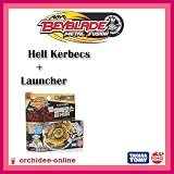 Hell Kerbecs TRES RARE - Version officielle intégrale avec lanceur - Nouvelle saison Beyblade Metal Fusion 2 (Metal Masters)