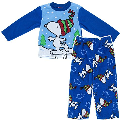 Peanuts Big Boys' Snoopy Fleece Pajamas