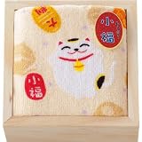 和木愛々 たおるはんかち1枚(木箱入) ねこ