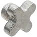Morton Cast Iron Four Arm Knob, Fluted Rim, Threaded Hole, 5/16"-18 Thread Size, 1-1/2" Width (Pack of 2)