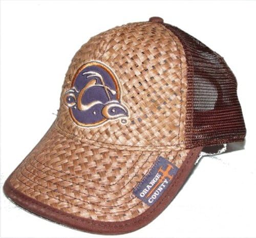 Orange County Choppers OCC mesh straw hat cap brown