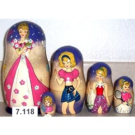 Russian Nesting Doll Barbie 5 Pc 7 in #7.118 by 