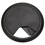 80mm Computer Desk Grommet Plastic Cable Wire Hole Black
