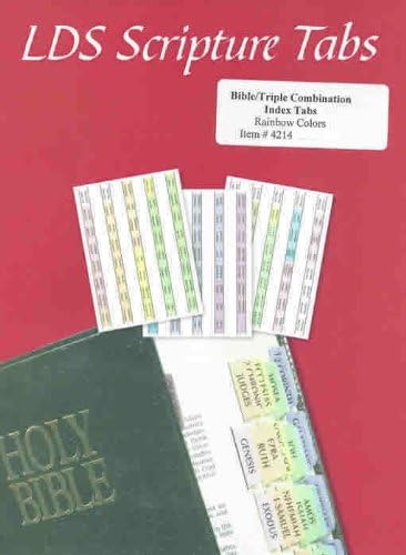 LDS Quad Multicolor Scripture Tabs - Easy to Apply - Old Testament, New Testament, Book of Mormon, Doctrine &amp; Covenants, Pearl of Great Price