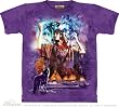 The Mountain Spirit Maiden Native American Wolves Adult Tee T-shirt