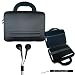 Sony DVPFX950 9-Inch Portable DVD Player Hard Nylon Traveling Case + Includes a eBigValue (TM) Determination Hand Strap Key Chain + Includes a Crystal Clear High Quality HD Noise Filter Earbuds Earphones Headphones 3.5mm Jack