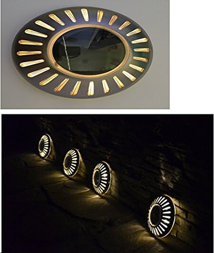 Mocent® Solar Powered bright LED Light Waterproof Outdoor Luxury Stainless Steel Lamp for Courtyard/Garden/Fence /Lawn/Stairs/Wall (1 Pack White Solar Light)