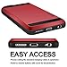 Vofolen Case for iPhone 6 Plus Case iPhone 6S Plus Case Wallet Impact Resistant Anti-Scratch Protective Shell Shockproof Rubber Bumper Cover Card Slot Holder Case for iPhone 6 Plus 6S Plus - Red