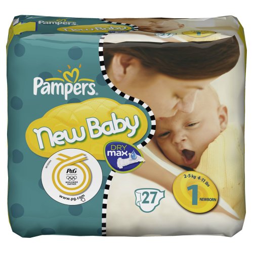 Pampers New Baby Windeln Gr.1 Newborn 2-5 kg Tragepackung, 27 Stück Pampers New Baby Windeln Gr.1 Newborn 2-5 kg Tragepackung, 27 Stück