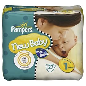 Pampers - 81267867 - New Baby Couches - Taille 1 New Born (2-5 Kg) - Paquet 27