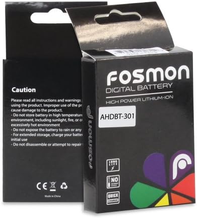 Fosmon Replacement 1200mAh Battery Pack for GoPro Hero AHDBT-301