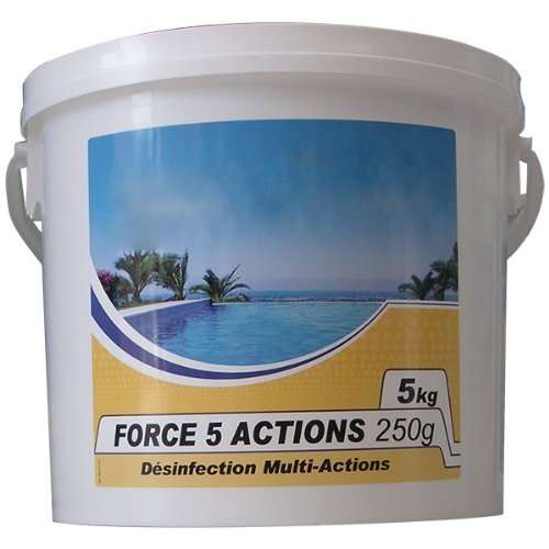 détail Nmp - force 5 actions - Chlore lent 5 fonctions galet 5kg