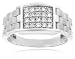 10k Choice of White or Yellow Gold Men's Diamond Chain Ring (1/4 cttw, I-J Color, I2-I3 Clarity)