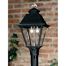 Gaslite America Gl300 Cast Aluminum Manual Ignition Natural Gas Light With Dual Mantle Burner For Post Mount