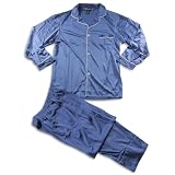 Cheap  big and tall ski pants-Claiborne - Mens Big Long Sleeve Pajamas, Persian Blue (Size 2XL)