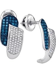 0.50CTW BLUE DIAMOND MICRO-PAVE EARRING
