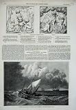 1854 Fishing Boats Storm Alto-Relievos Alexander Munro