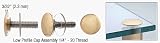 CRL Brass Low Profile Standoff Cap Assembly for 3/4 Standoff Bases