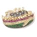 18K White / Yellow Gold Multi-Gemstone & Diamond Noah's Ark Pin