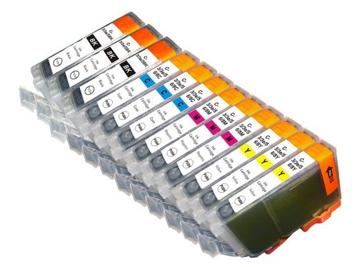 12 Pack. Compatible Cartridges for Canon BCI-3e and BCI-6. Includes Cartridges for 3ea BCI-3e Black + 3ea BCI-6 Cyan + 3ea BCI-6 Magenta + 3ea BCI-6 Yellow. On Sale