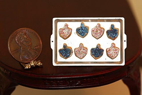 Tray of Freshly Iced Dreidle Cookies for Jewish Chanukah by Barb