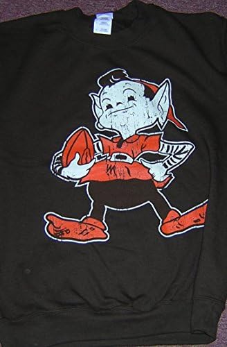 Cleveland Browns Brownie Elf Brown Crew Sweatshirt Large
