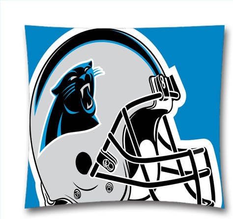 Amazing Pillow Case,NFL Carolina Panthers Pattern Decorative Pillow Cover - Cotton Linen Square Throw Pillow Case - Size:18X18 inch/(45cm x 45cm)