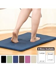 From Amazon.com. Click for details:
 Home: Memory Foam Bathrug - Royal Blue Bath Mat and Shower Rug Large 20" x 32" Inches, Non Slip Latex Free Plush Microfiber. Comfortable, Beautiful and Maximum Absorbency. - Clara Clark Home: Memory Foam Bathrug - Royal Blue Bath Mat and Shower Rug Large 20" x 32" Inches, Non Slip Latex Free Plush Microfiber. Comfortable, Beautiful and Maximum Absorbency. - Clara Clark
